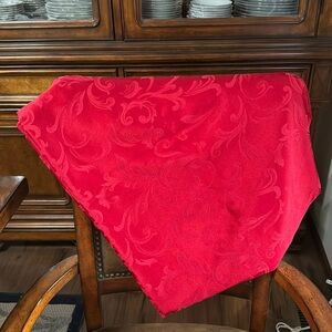 Red Tablecloth Rectangle 72" / Preloved / In Good Condition